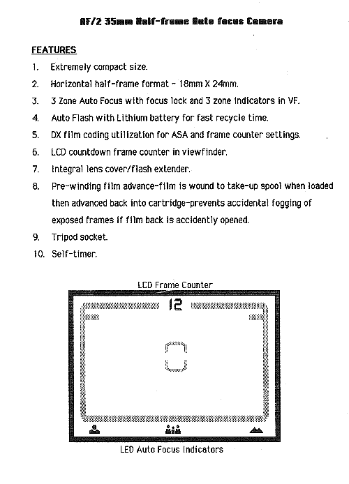 35mm half frame camera proposal rear & sides