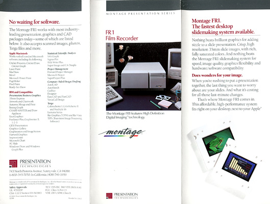 Montage Film Recorder Brochure