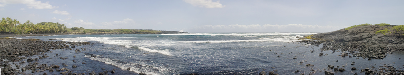 Black Sand Beach Panorama